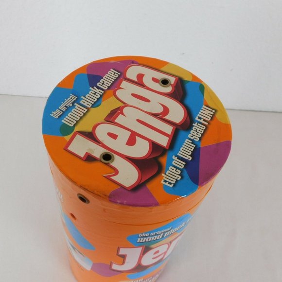 Jenga Original Wood Block Game Parker Brothers 2006 Orange Tube Family Game FLAW - Picture 5 of 8